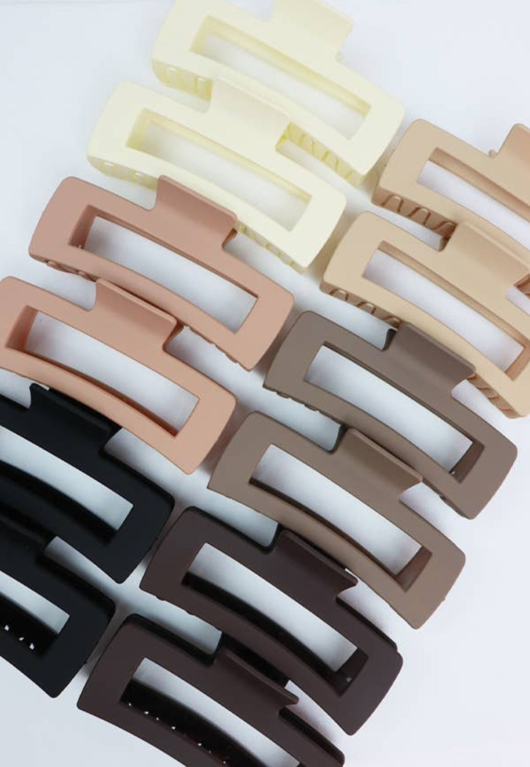 Matte Jumbo Rectangle Cutout Claw Clip
