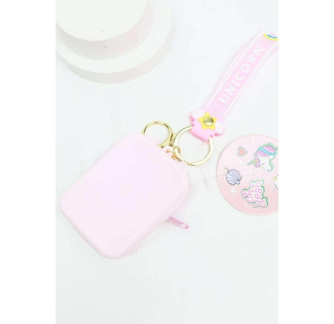 Unicorn Pop It Coin Purse Keychain