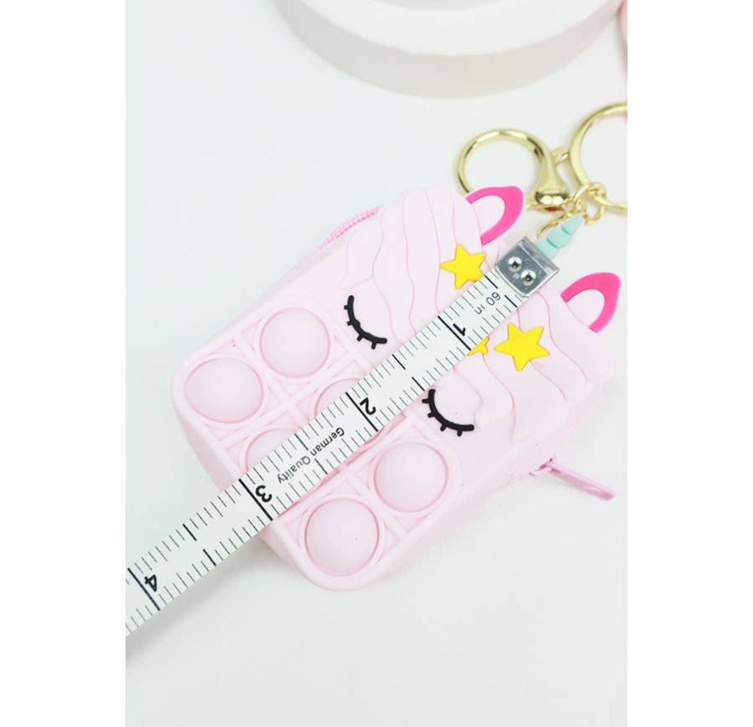 Unicorn Pop It Coin Purse Keychain