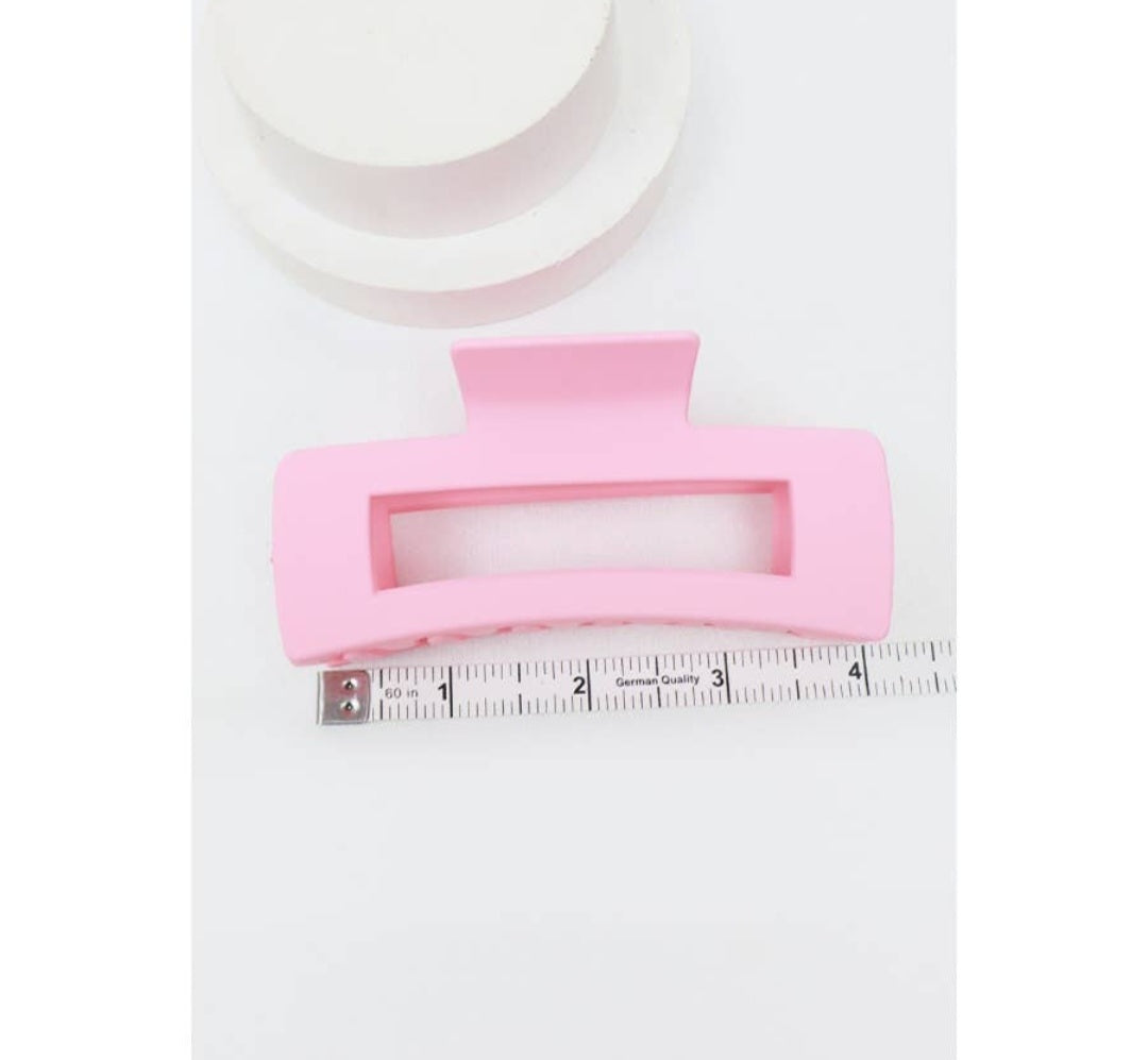 Matte Large Cut Out Rectangle Claw Clip