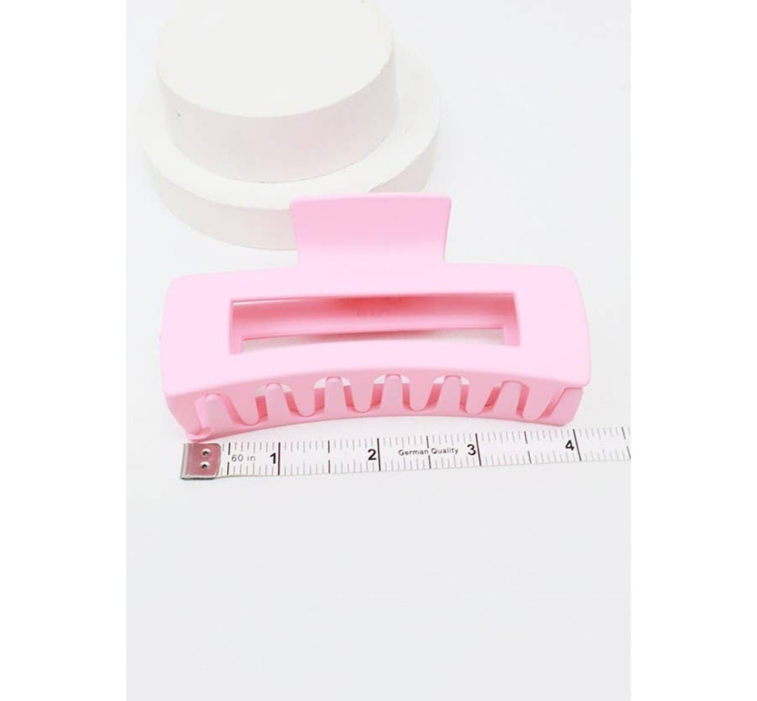 Matte Large Cut Out Rectangle Claw Clip