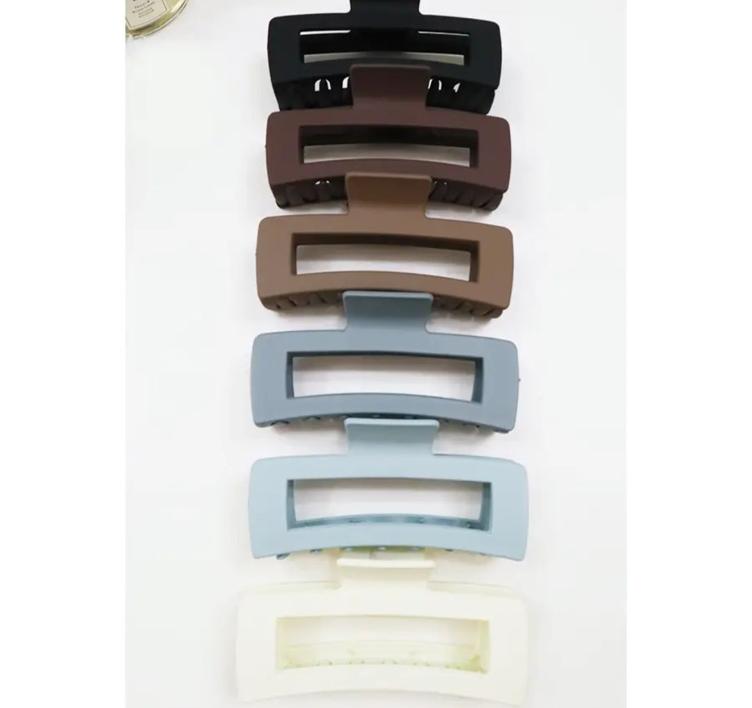 Matte Jumbo Rectangle Cutout Claw Clip