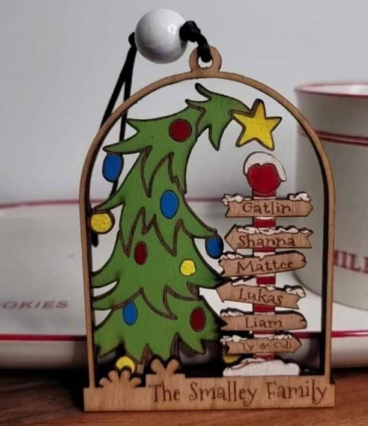 Grinch Christmas Tree Personalized Ornaments