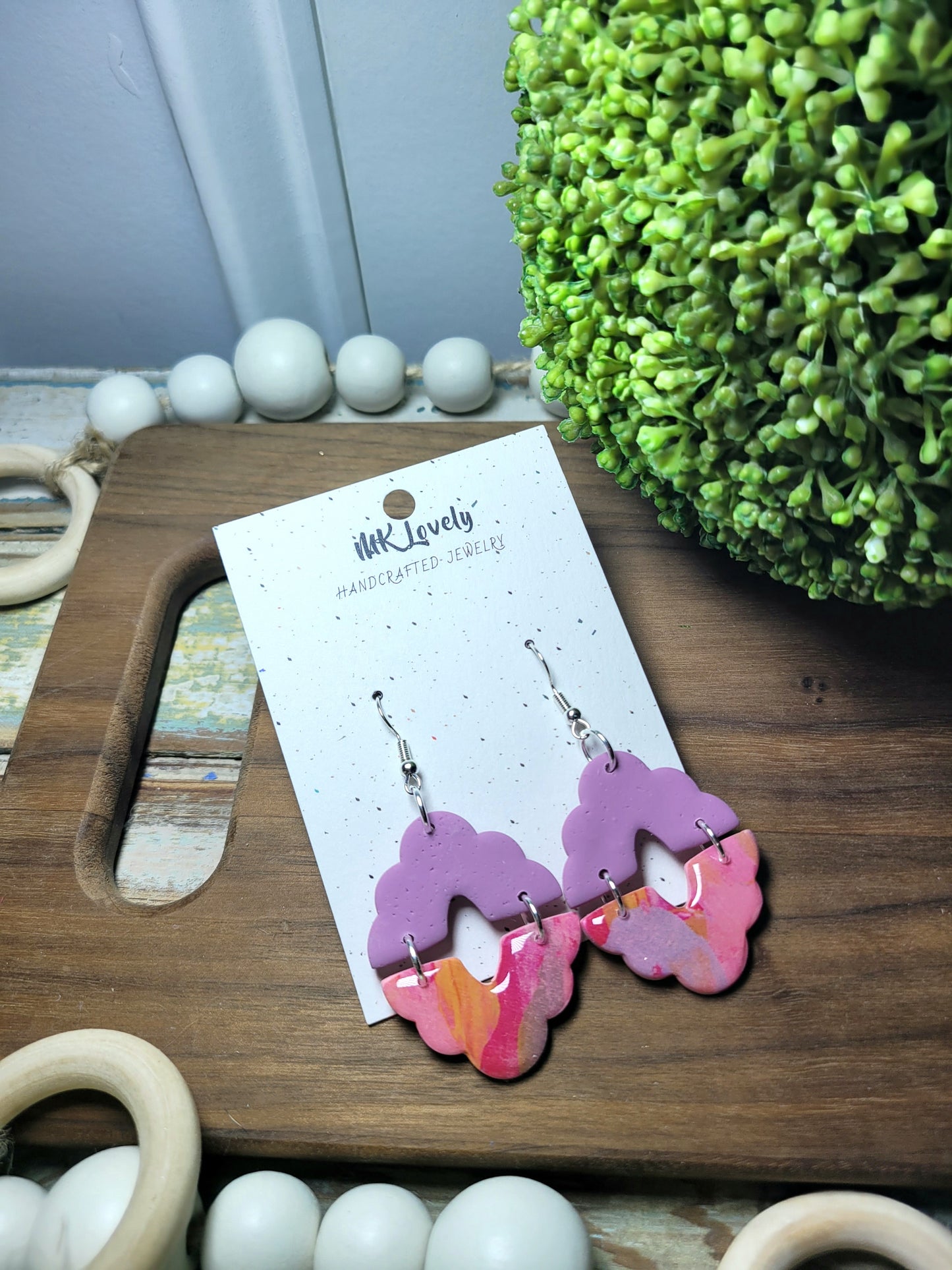 Abstract Scalloped Dangles