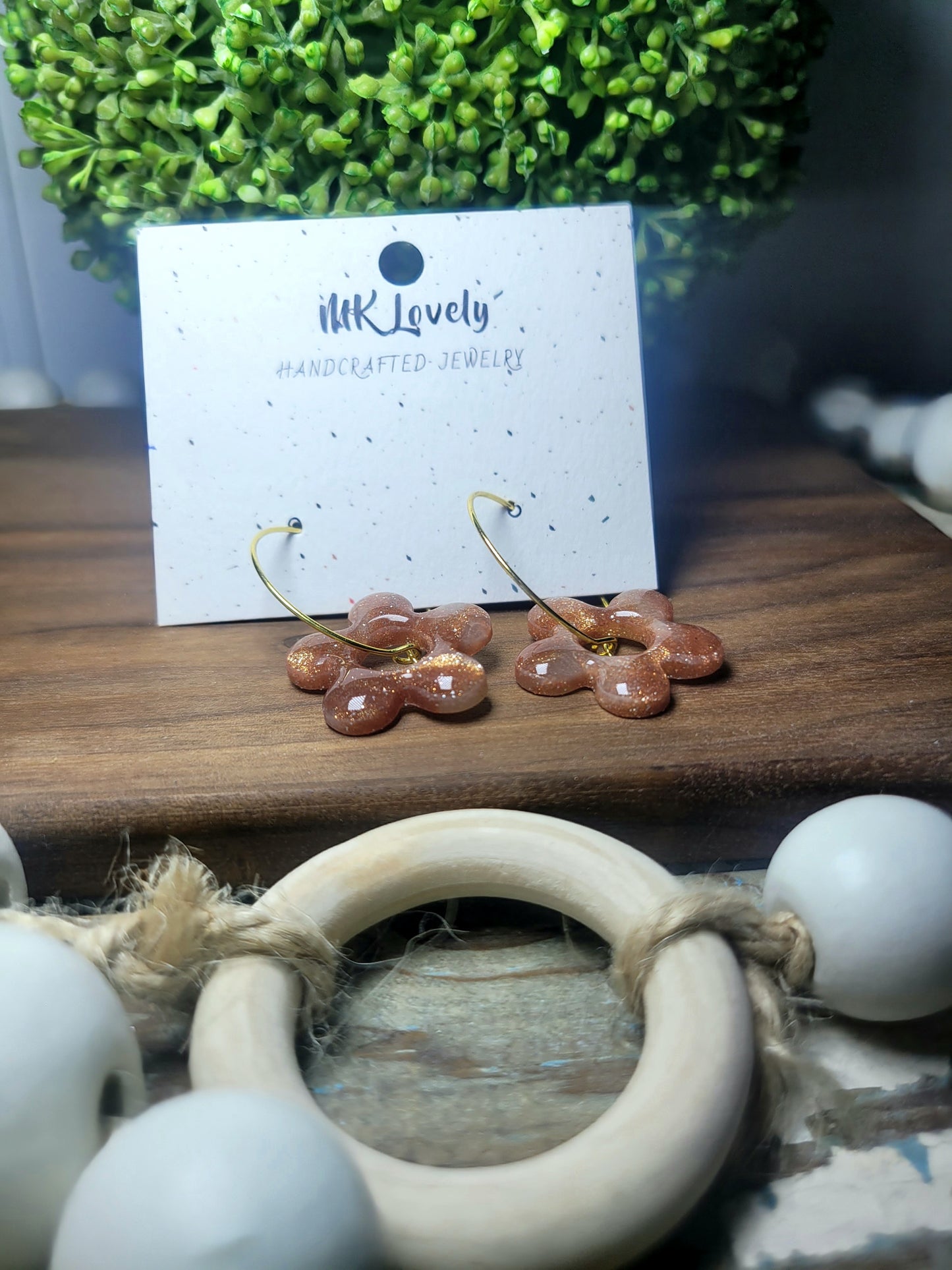 Boho Flower Hoops