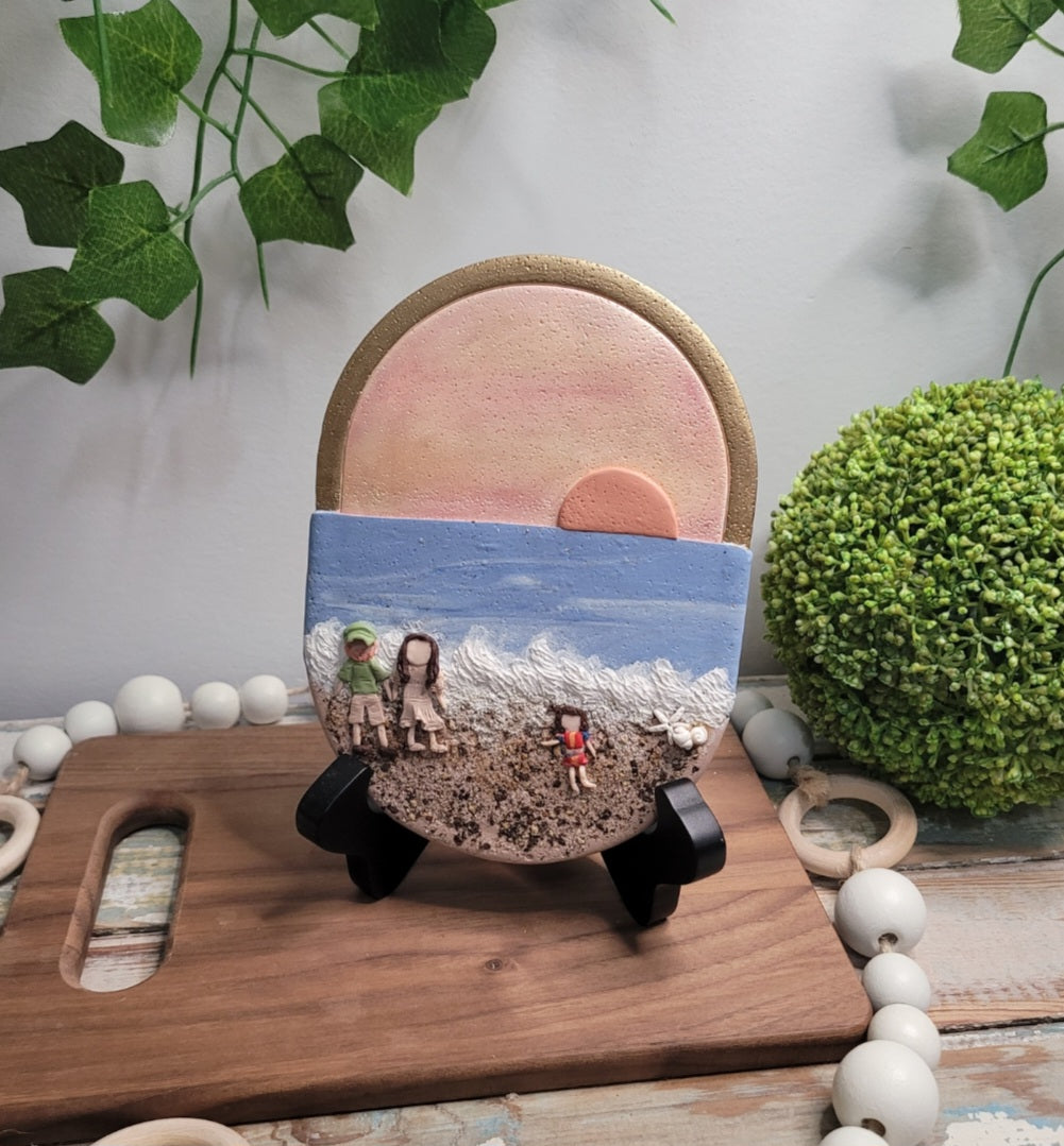 Handmade Polymer Clay Faceless Portraits