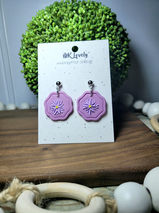 Framed Lavender Flower Drops