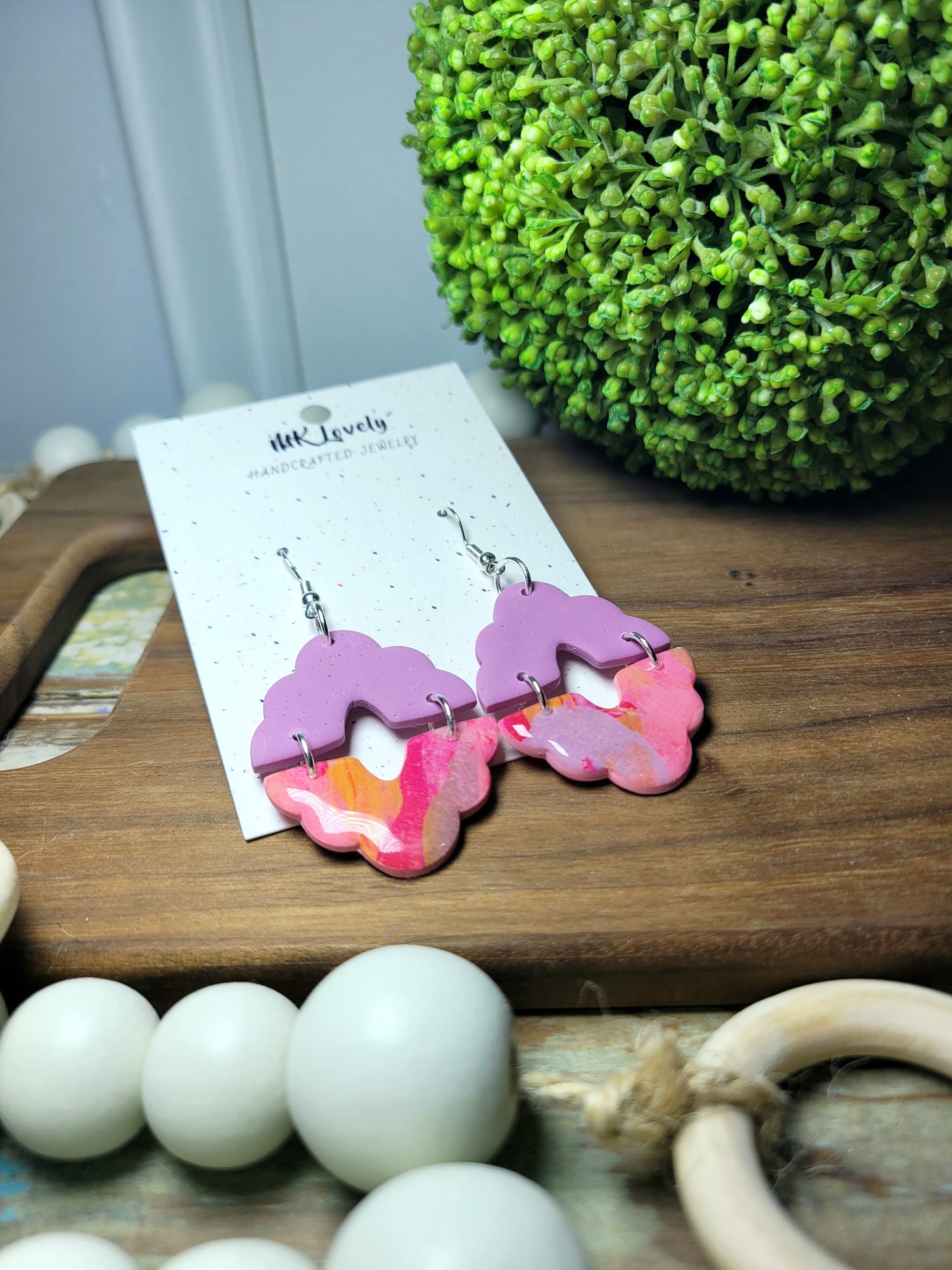 Abstract Scalloped Dangles