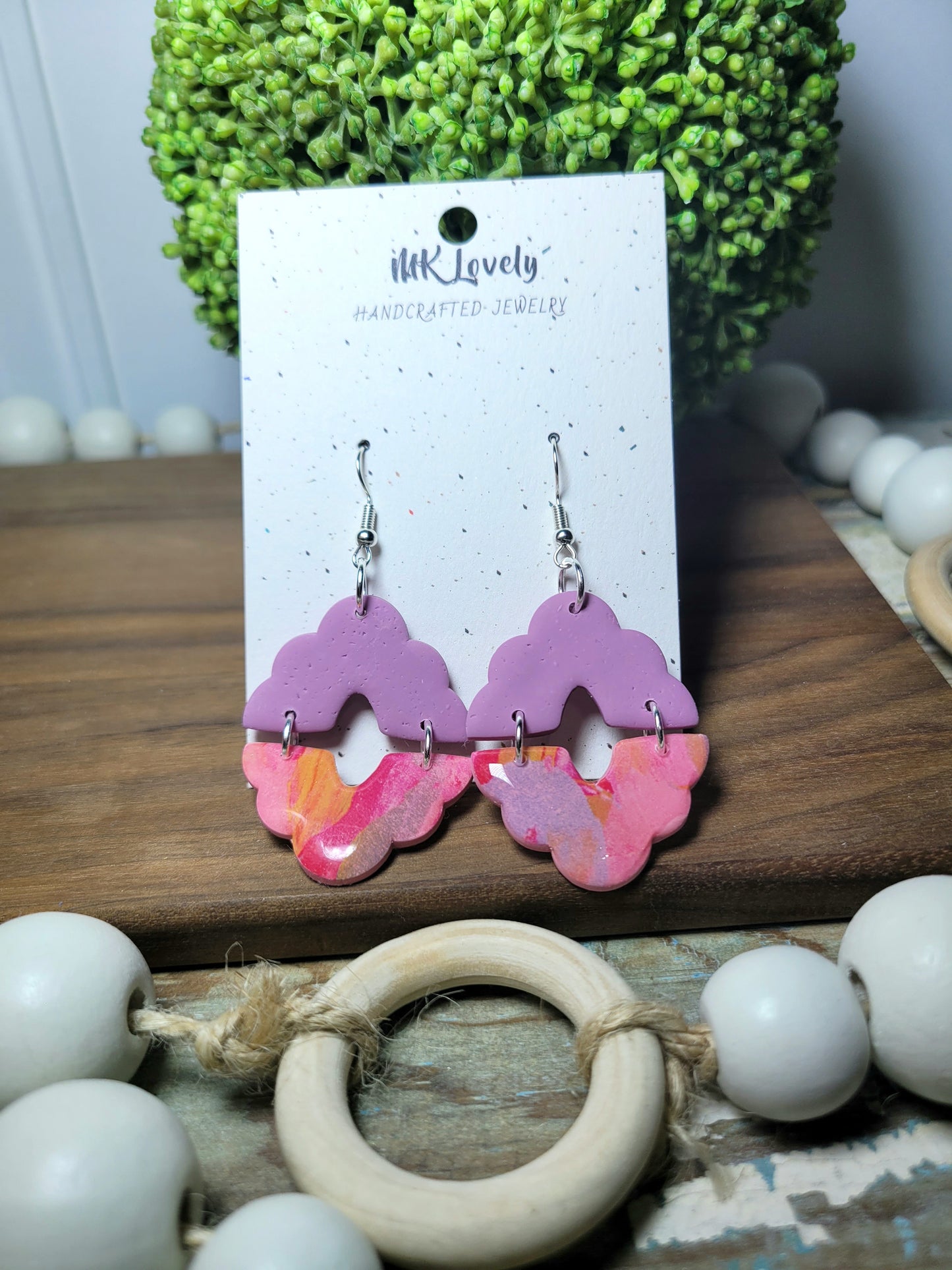 Abstract Scalloped Dangles