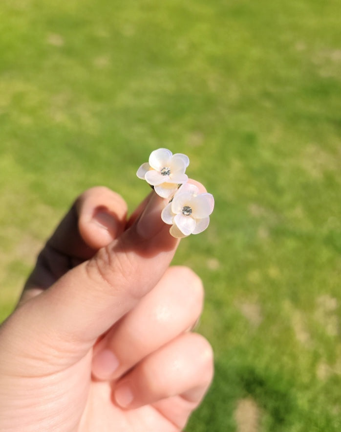 Translucent Flower Stud