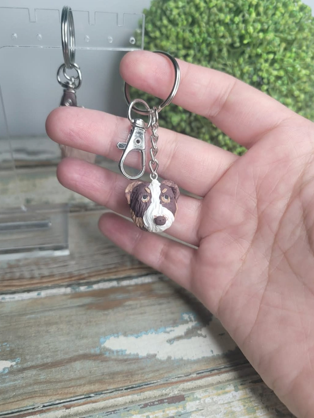 Personalized Keychains Clay/Leather/Wood