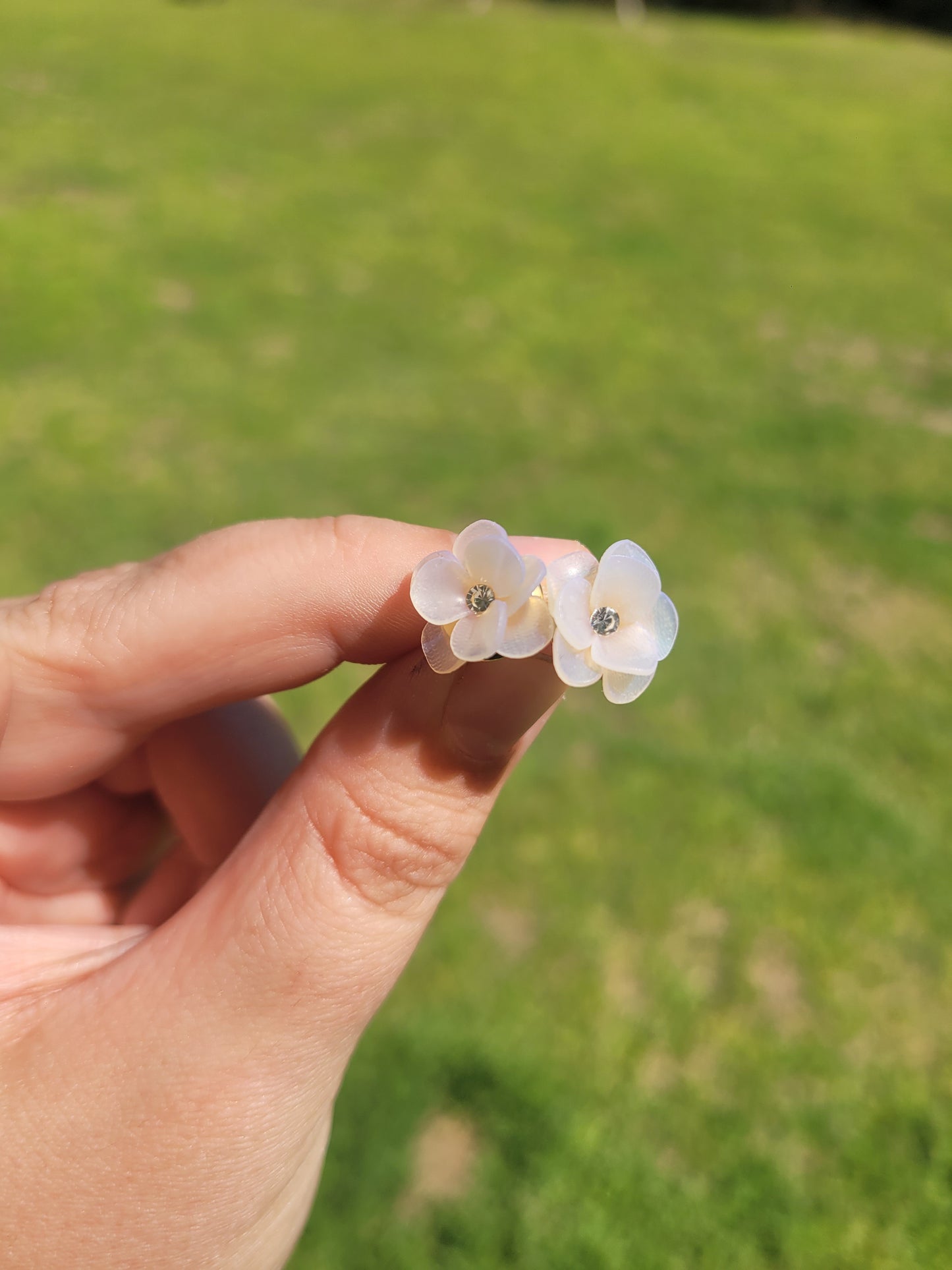 Translucent Flower Stud