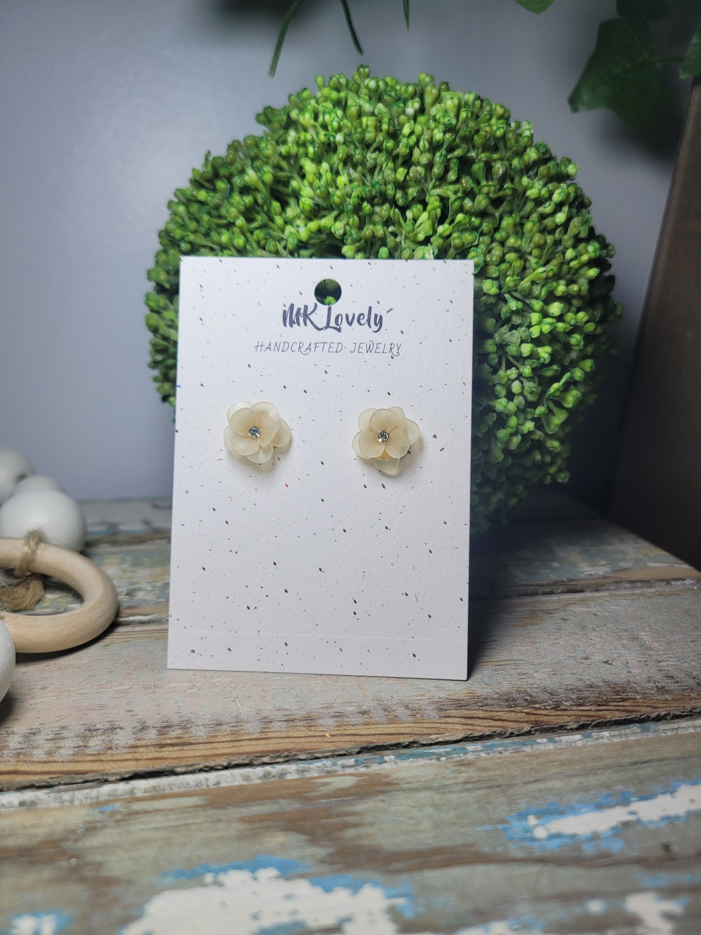 Translucent Flower Stud