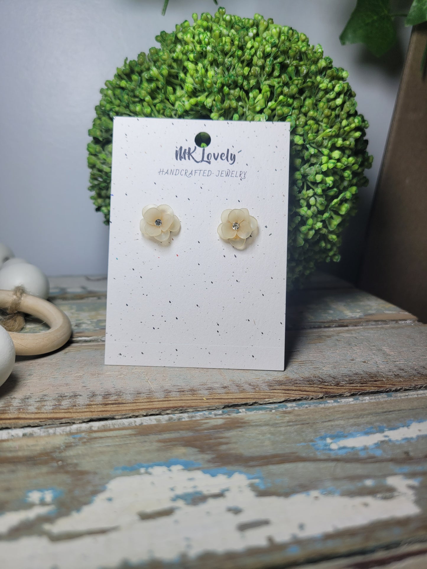 Translucent Flower Stud