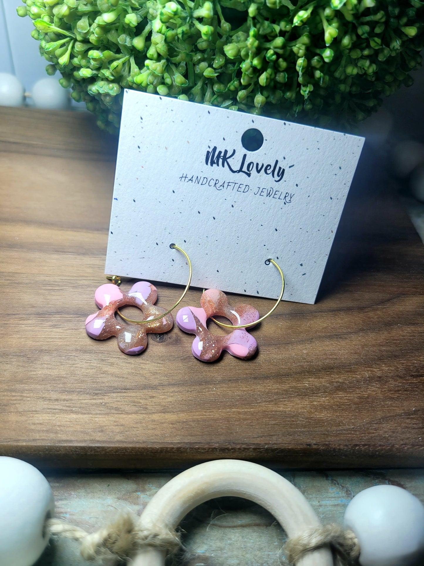 Boho Flower Hoops