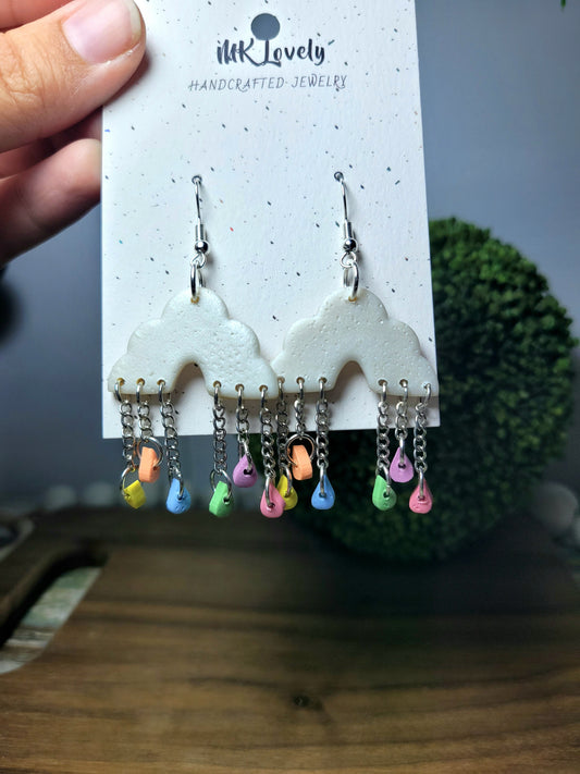Multi-Color Rain Cloud Dangles