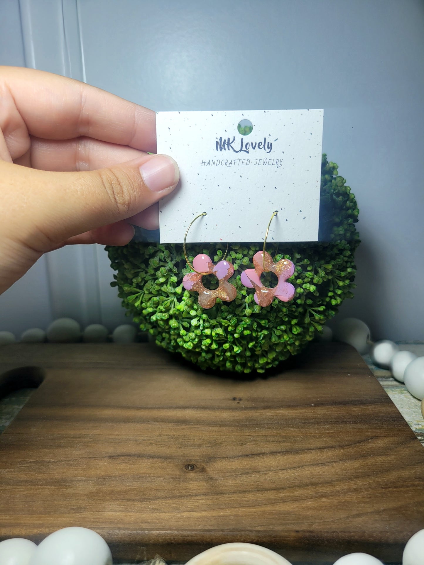 Boho Flower Hoops