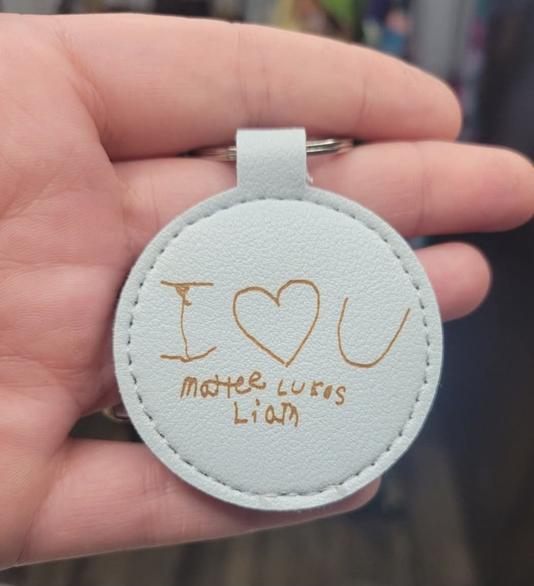 Personalized Keychains Clay/Leather/Wood