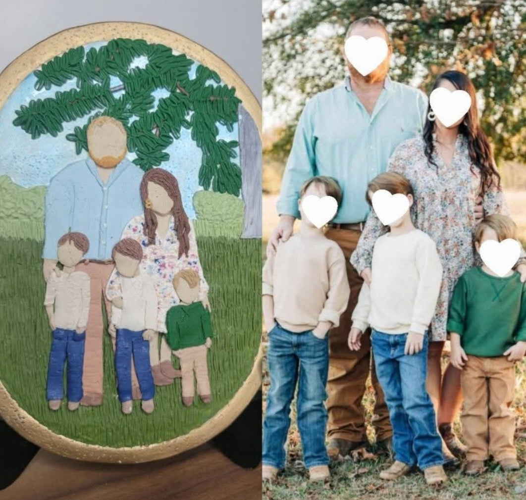 Handmade Polymer Clay Faceless Portraits