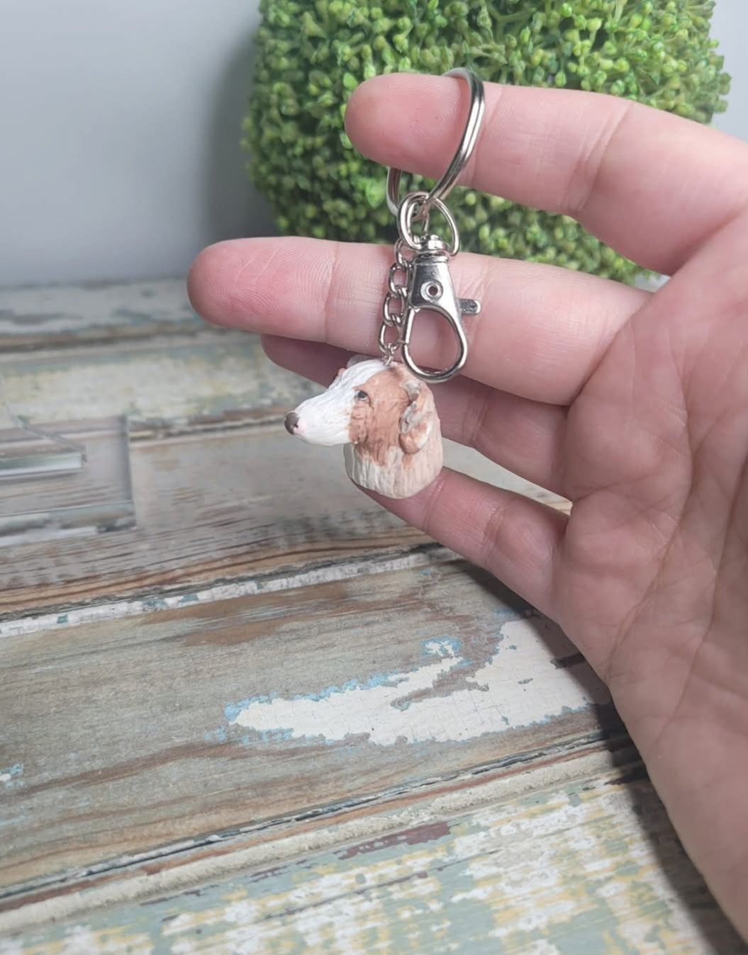 Personalized Keychains Clay/Leather/Wood
