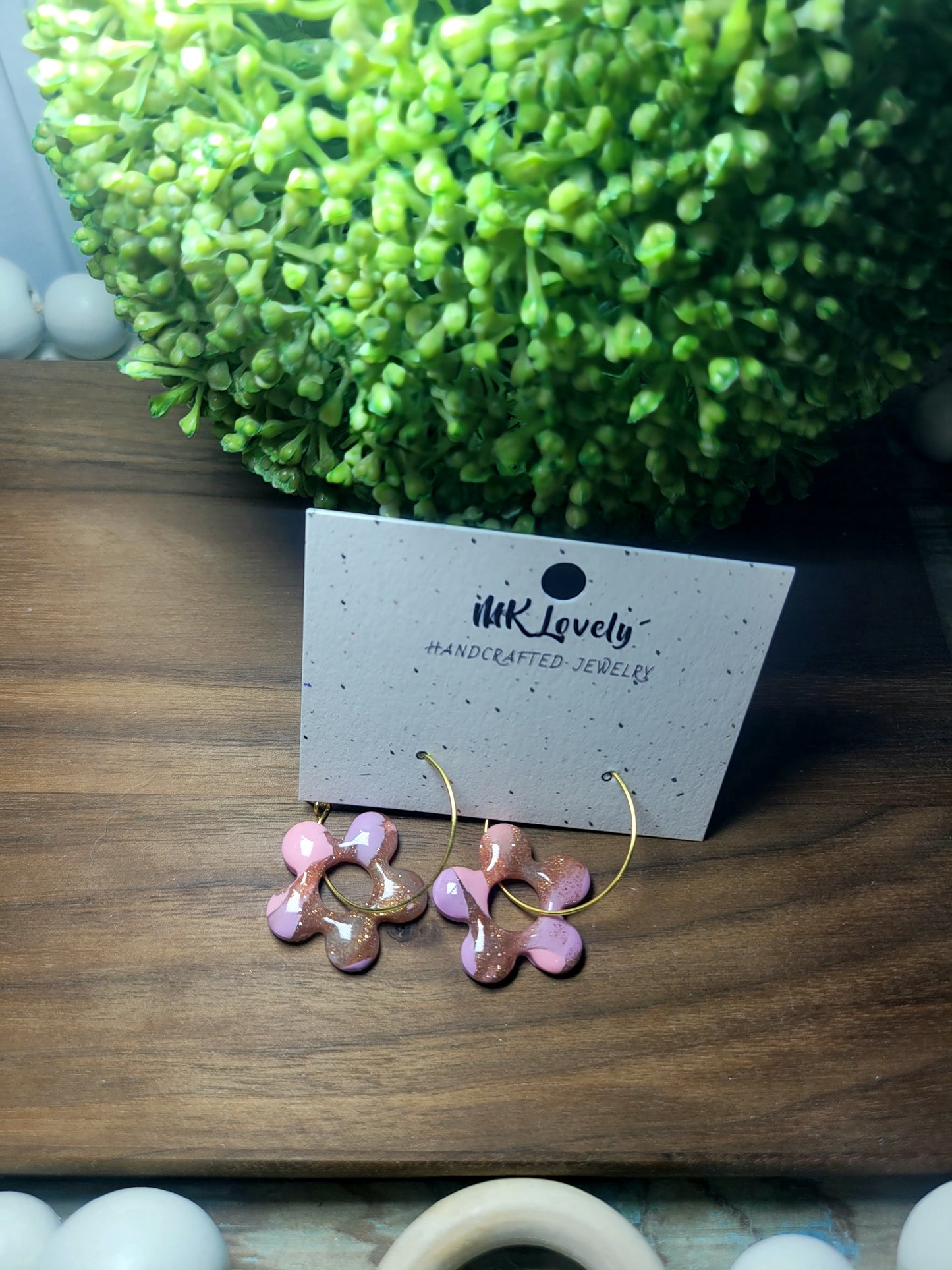 Boho Flower Hoops