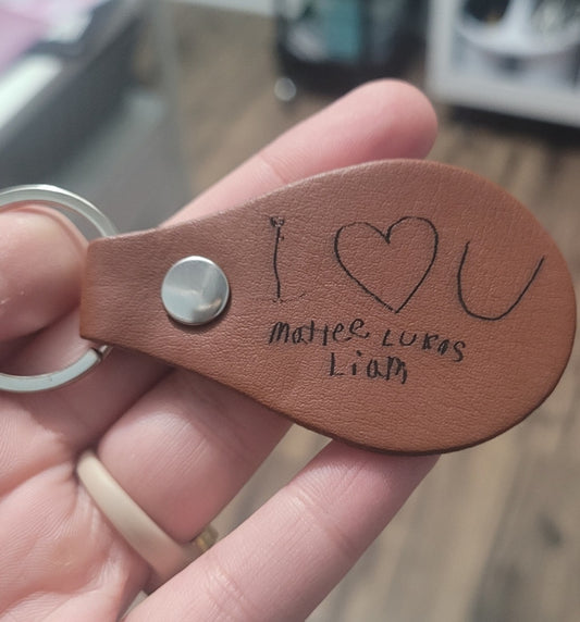 Personalized Keychains Clay/Leather/Wood