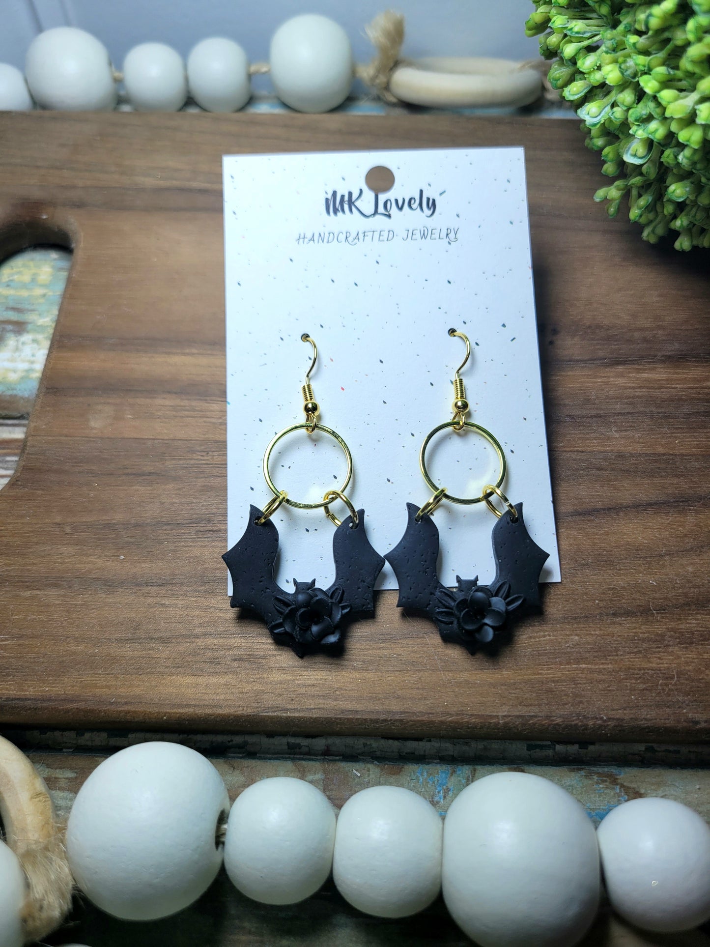 Black Bat Earrings