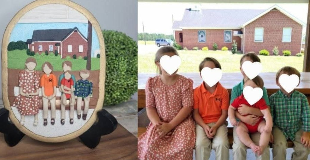 Handmade Polymer Clay Faceless Portraits