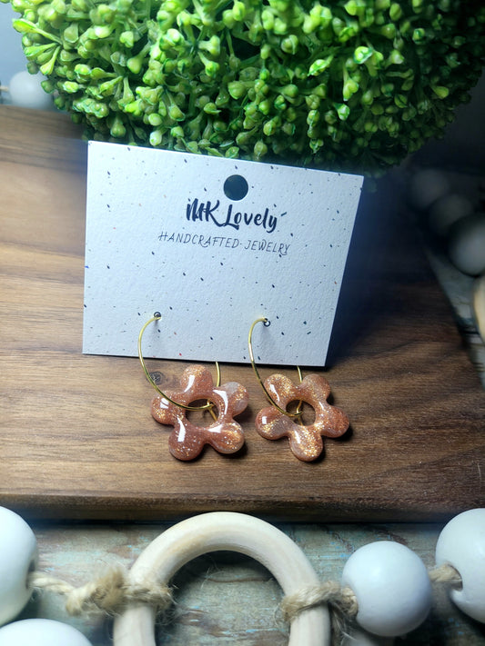 Boho Flower Hoops