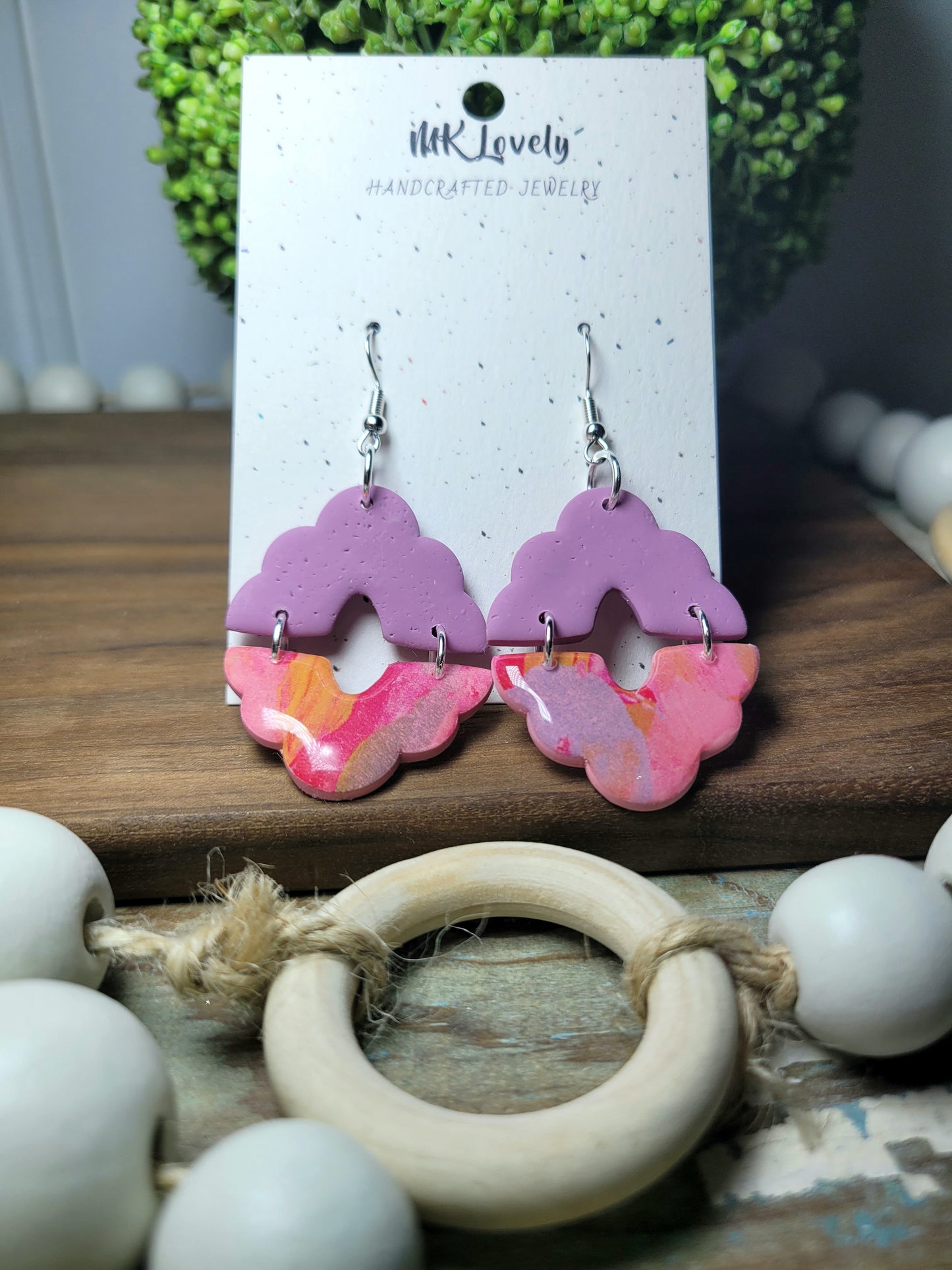 Abstract Scalloped Dangles