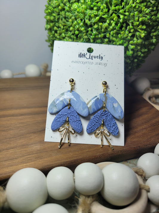 Marbled Blue Bow Drops