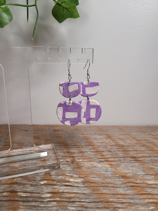 Patterned Lilac Dangles