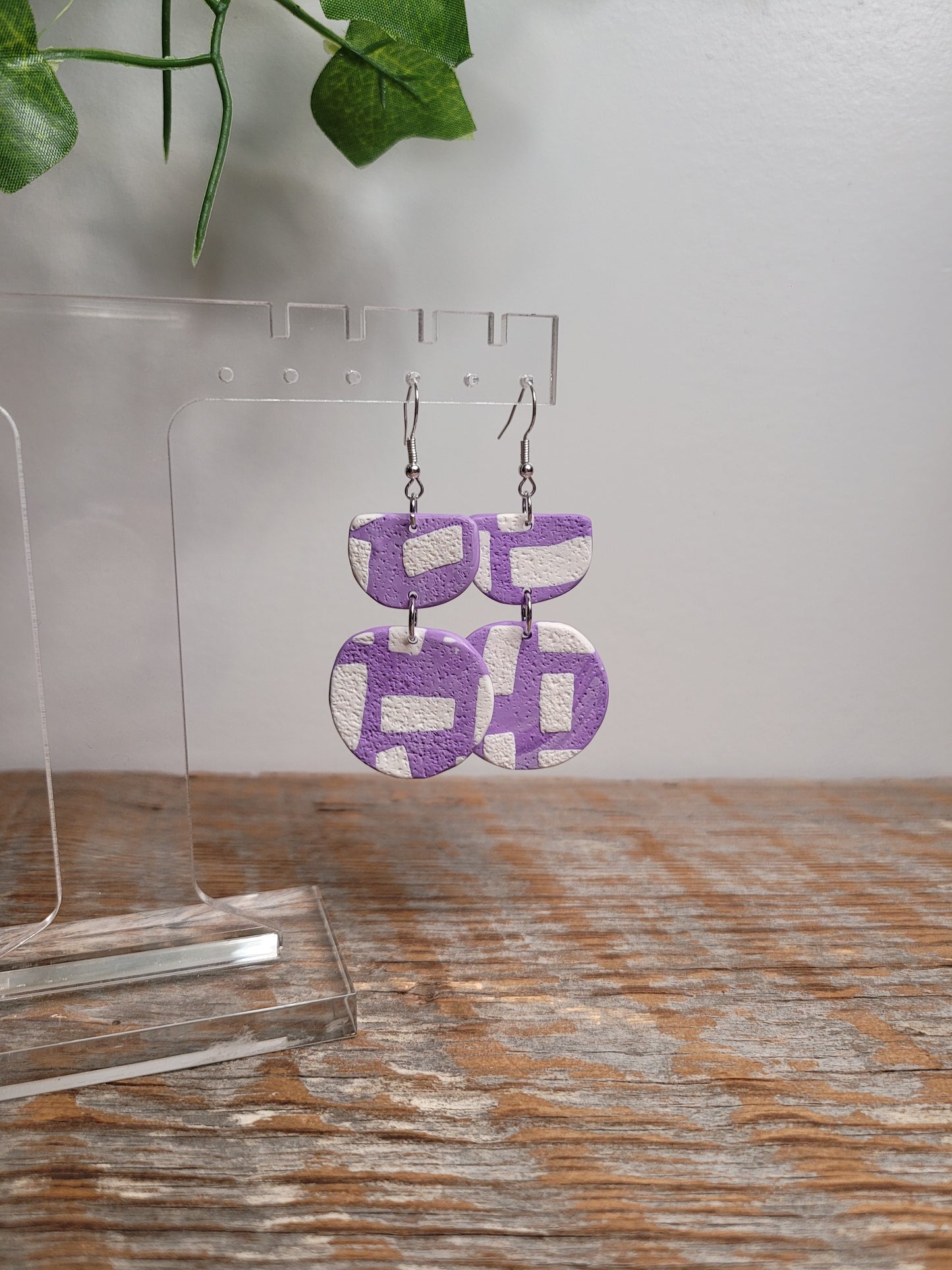 Patterned Lilac Dangles