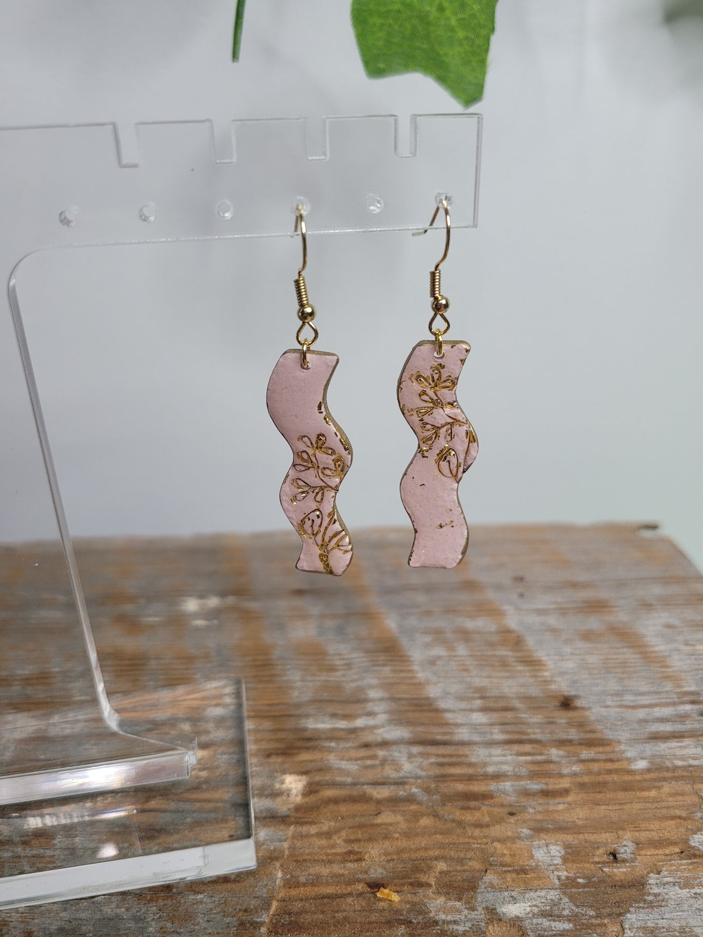 Blush Gold Foil Flower Drops