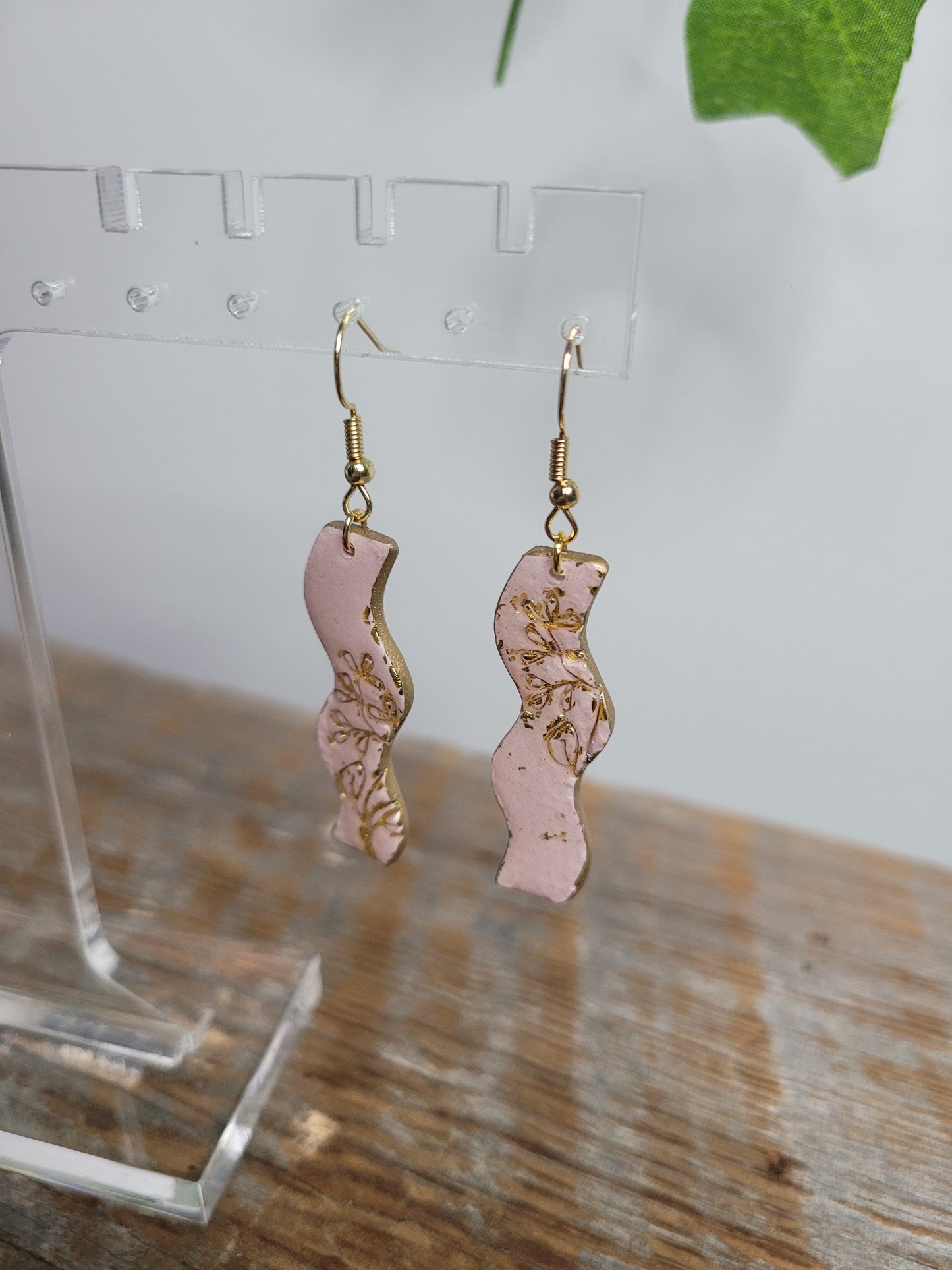 Blush Gold Foil Flower Drops