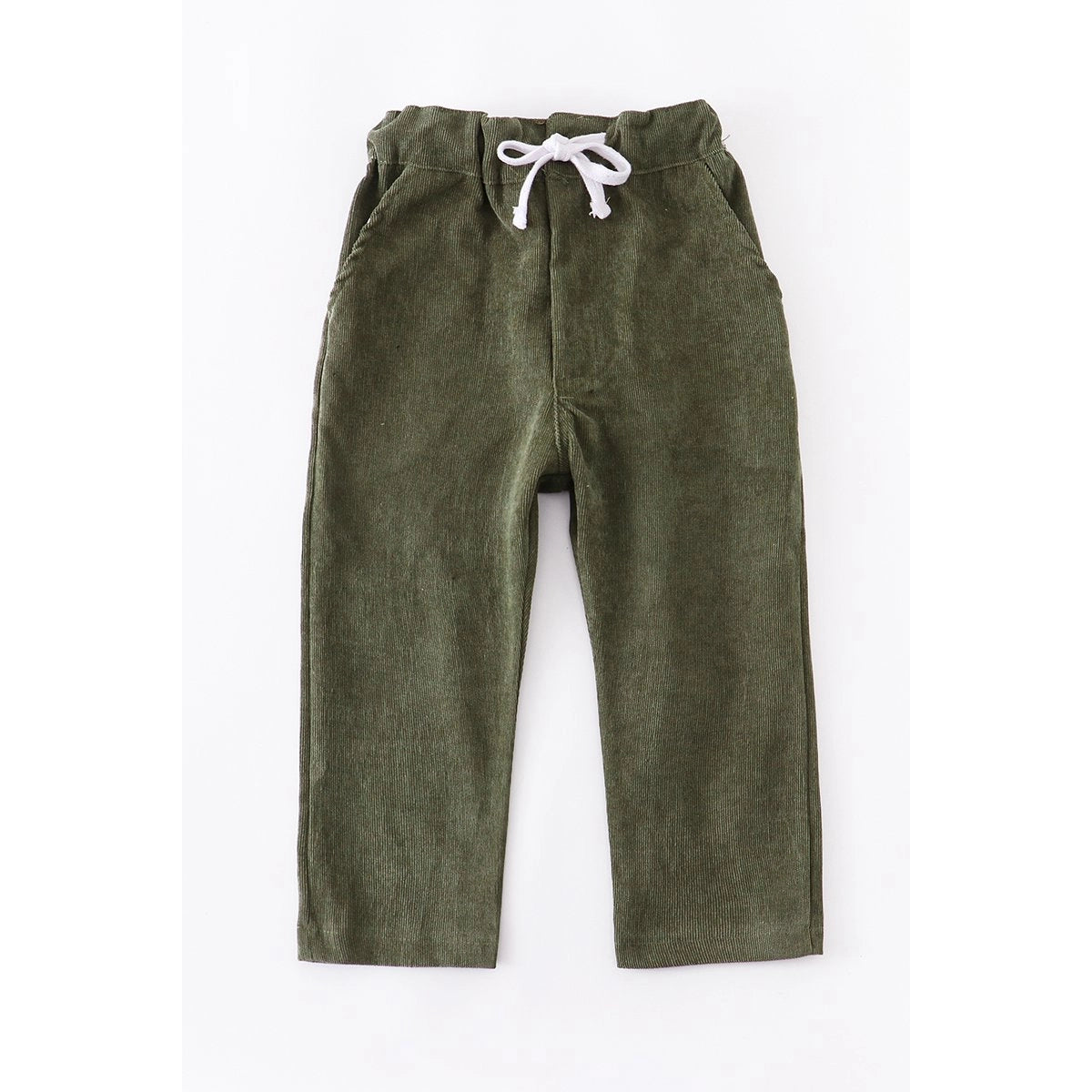 Olive Boy Drawstring Chino Pants