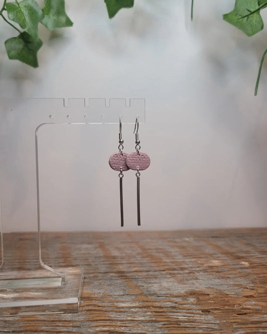 Purpled Drop Dangles