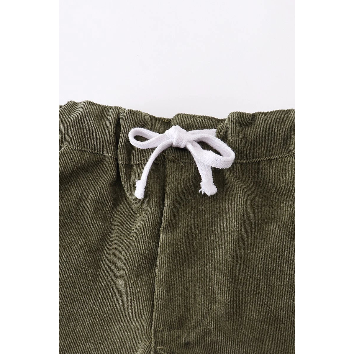 Olive Boy Drawstring Chino Pants